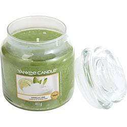 YANKEE CANDLE by Yankee Candle - VANILLA LIME SCENTED MEDIUM JAR