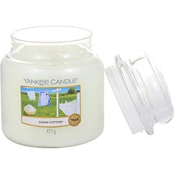 YANKEE CANDLE by Yankee Candle - CLEAN COTTON SCENTED MEDIUM JAR