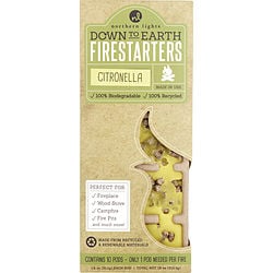 CITRONELLA FIRESTARTERS by  - DOWN TO EARTH FIRESTARTERS FRAGRANCED COLORED WAX COMBINED WITH RECYCLED AND RENEWABLE MATERIAL. BOX CONTAINS