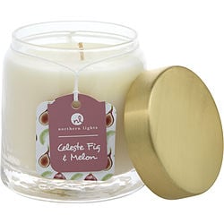 CELESTE FIG & MELON by Northern Lights - SCENTED SOY GLASS CANDLE