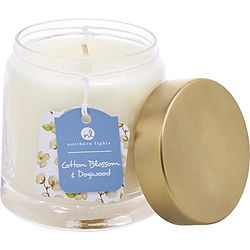 COTTON BLOSSOM & DOGWOOD by Northern Lights - SCENTED SOY GLASS CANDLE