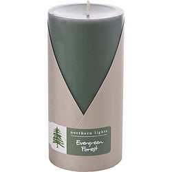 EVERGREEN FOREST by Northern Lights - ONE 3X6 INCH PILLAR CANDLE.  BURNS APPROX.