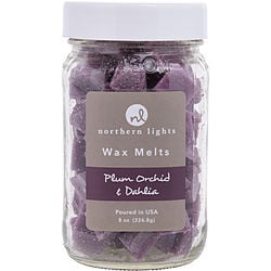 PLUM ORCHID & DAHLIA SCENTED by Northern Lights - SIMMERING FRAGRANCE CHIPS - 8 OZ JAR CONTAINING