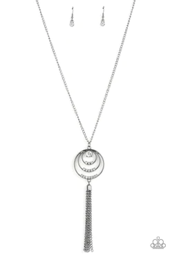 Spiraling Sparkle - Black Necklace
