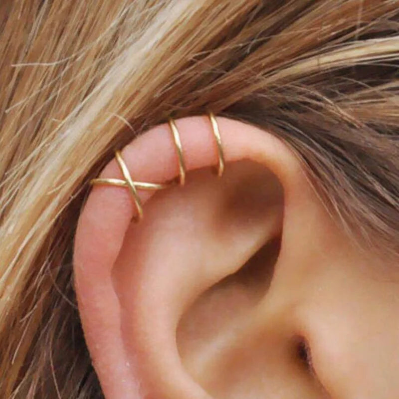 Fashion Exquisite Rhinestone Decor Ear Cuff earring for Woman Ear Summer New Arrival Christmas Jewelry Gift