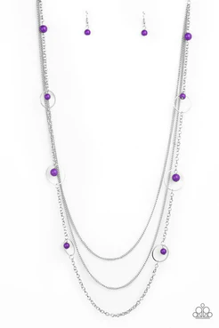 Collectively Carefree - Purple Necklace