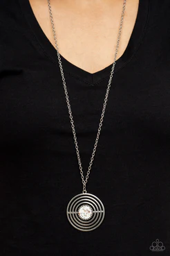 Targeted Tranquility - White Necklace