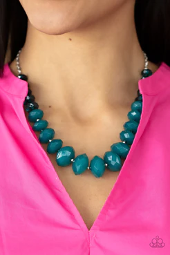 Happy-GLOW-Lucky - Blue Necklace