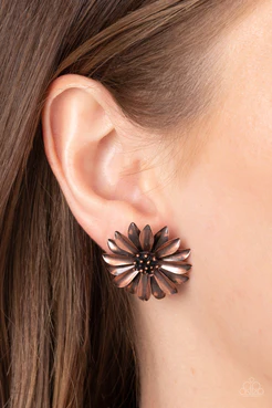 Daisy Dilemma - Copper Post Earrings