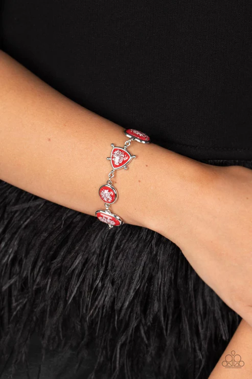 Speckled Shimmer - Red Bracelet