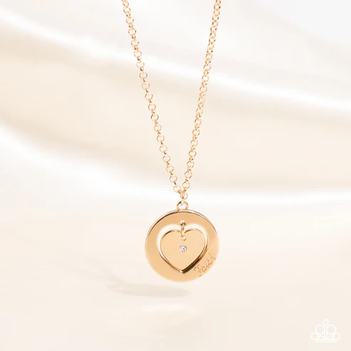 Heart Full of Faith - Gold Necklace