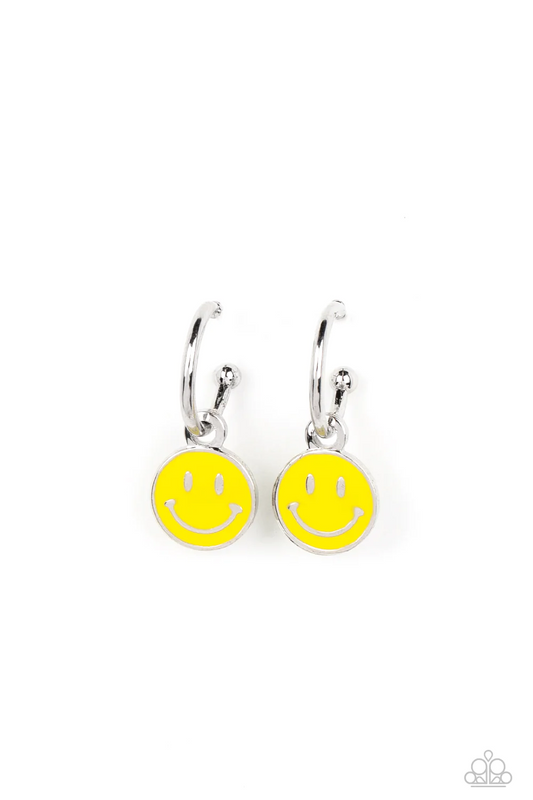 Subtle Smile - Yellow Earrings