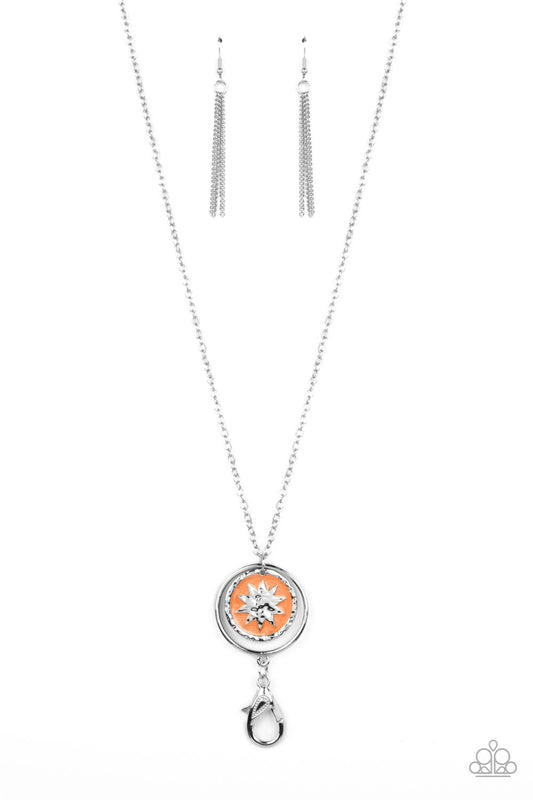 Cretian Crest - Orange Lanyard necklace