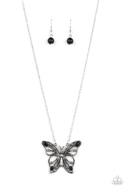 Badlands Butterfly - Black Necklace