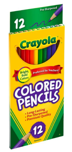 Crayola Colored Pencil Set, Assorted Colors, 12 Count