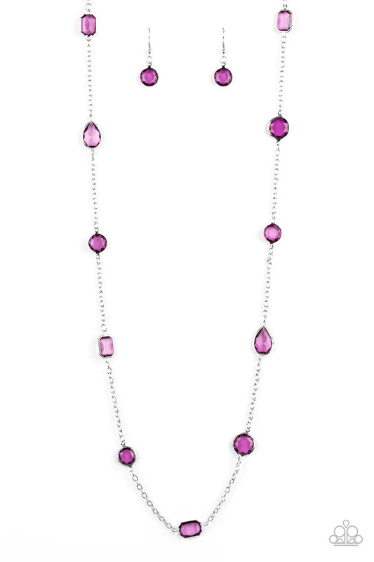 Glossy Glamorous - Purple Necklace