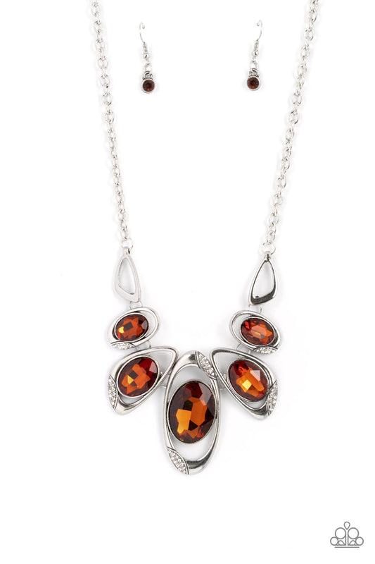 Hypnotic Twinkle - Brown Necklace