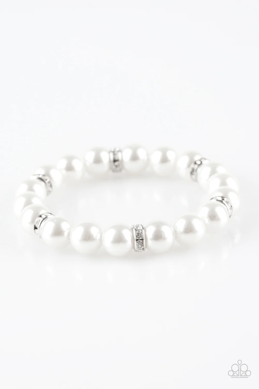 Exquisitely Elite - White Bracelet