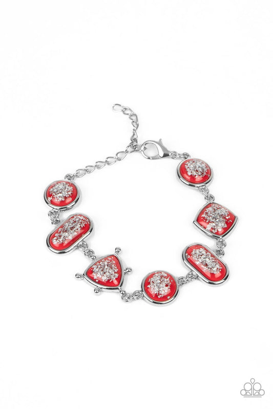 Speckled Shimmer - Red Bracelet